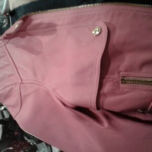 Lambleather juicy couture pink biker jacket with a couple imperfections